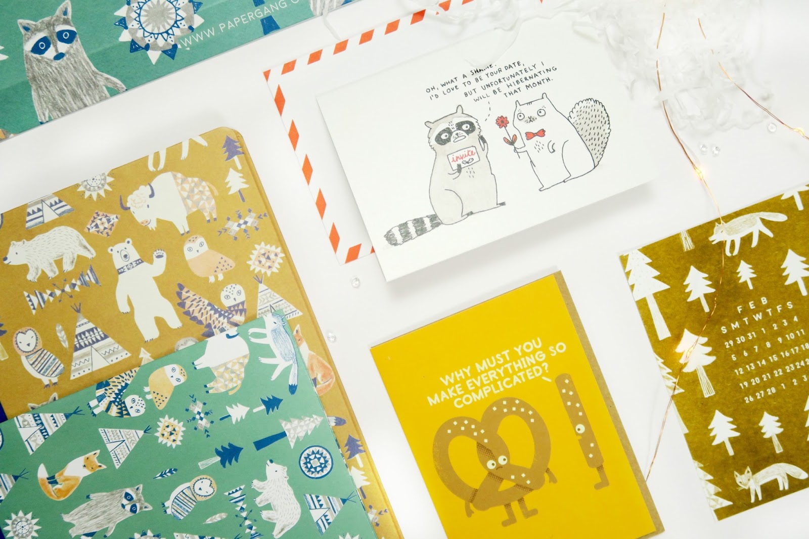 ohh deer's papergang box for January an image of the ohh deer papergang box