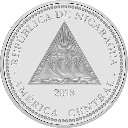 Silver 100 Cordobas Proof 1 OZ Wildlife of Nicaragua Giant Anteater 2018