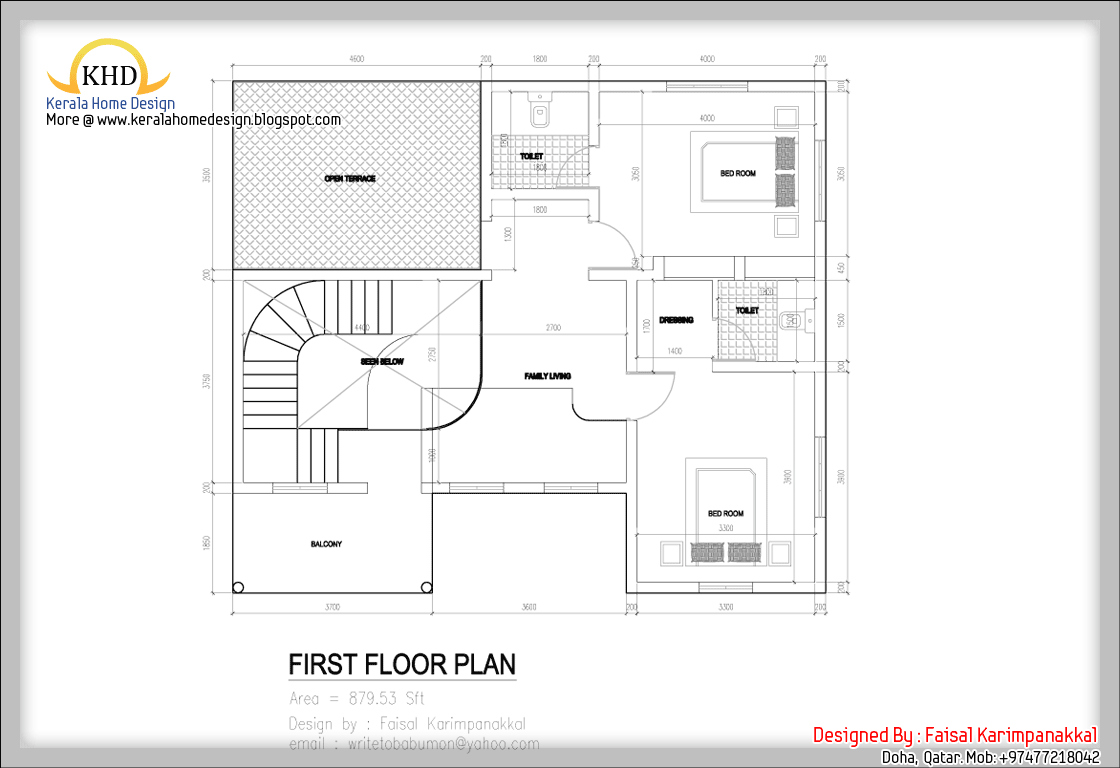 Home plan and elevation 1983 Sq.Ft Kerala home design