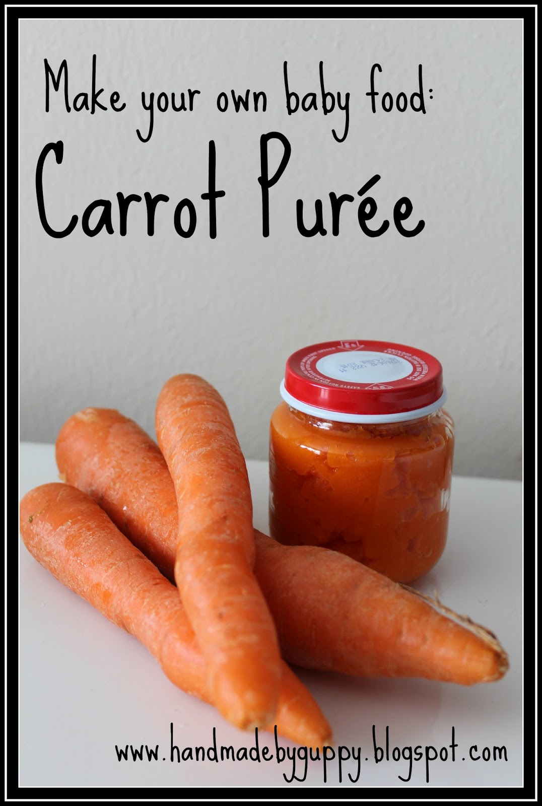 Handmade by Guppy: Make your own baby food: carrot purée