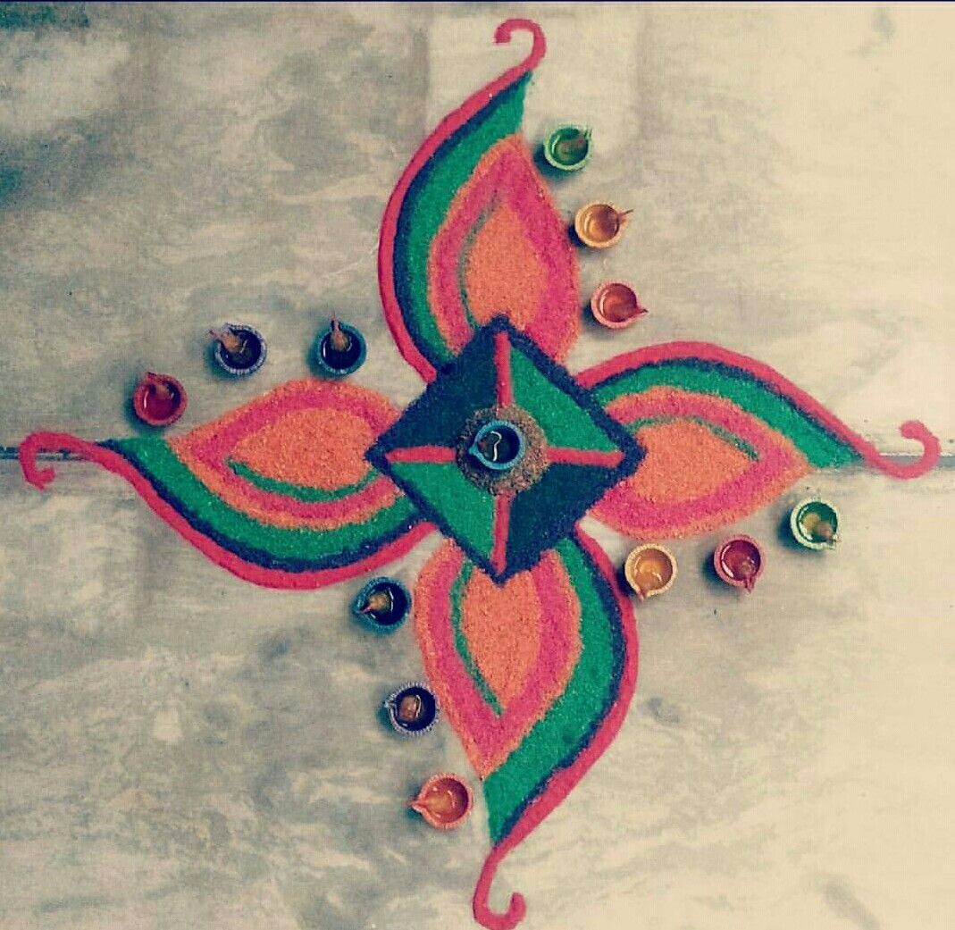 simple and easy rangoli designs with dots for home