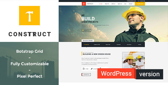 Download Construction Building WordPress Theme - Construct v1.0