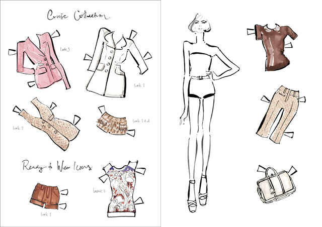 Louis Vuitton presents paper dolls from illustrator Kerrie Hess - Emily Jane Johnston