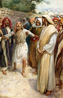Healing Blind Bartimaeus by Harold Copping