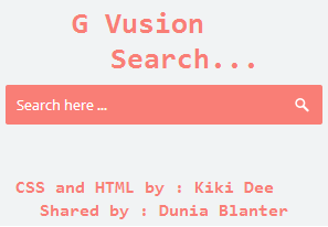 Membuat G Vusion Search di Blog
