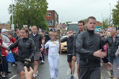 Olympic flame passing through Worthing 2012