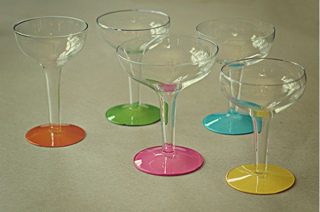 DIY Painted Champagne Glasses