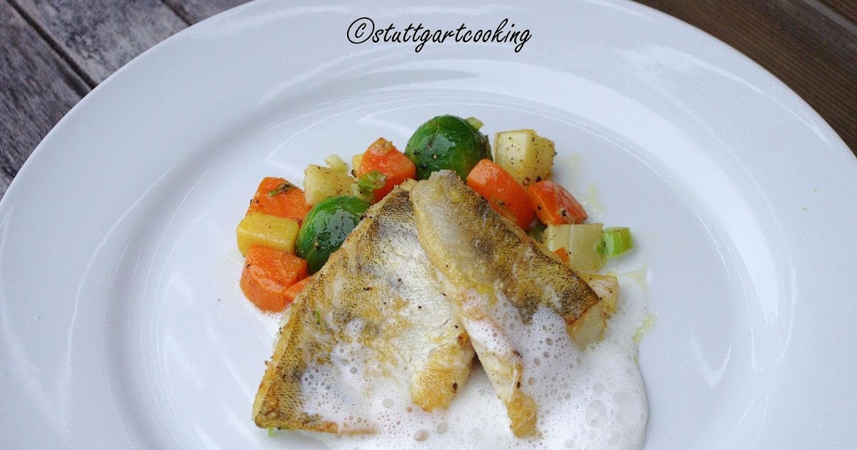 stuttgartcooking: Zander an Weißwein-Sauce mit Gemüse aus der Region