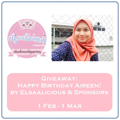Giveaway: Happy Birthday Aireen! by Elsaalicious & Sponsors