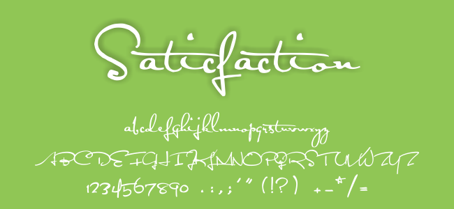 Satisfaction Font Kumpulan Font Undangan - Satisfaction Font