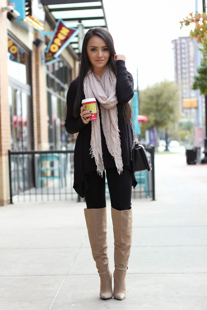 Cozy Knit Sweater & Tall boots
