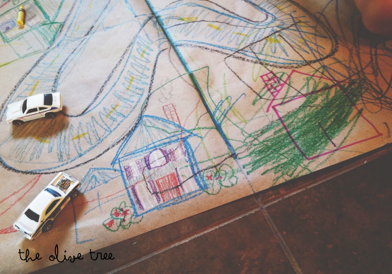 brown packaging paper. the olive tree