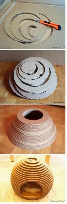 Aujourd'hui, je "tchatte" sur les Chats #carton #cardboard - 11 carton et chat 11
