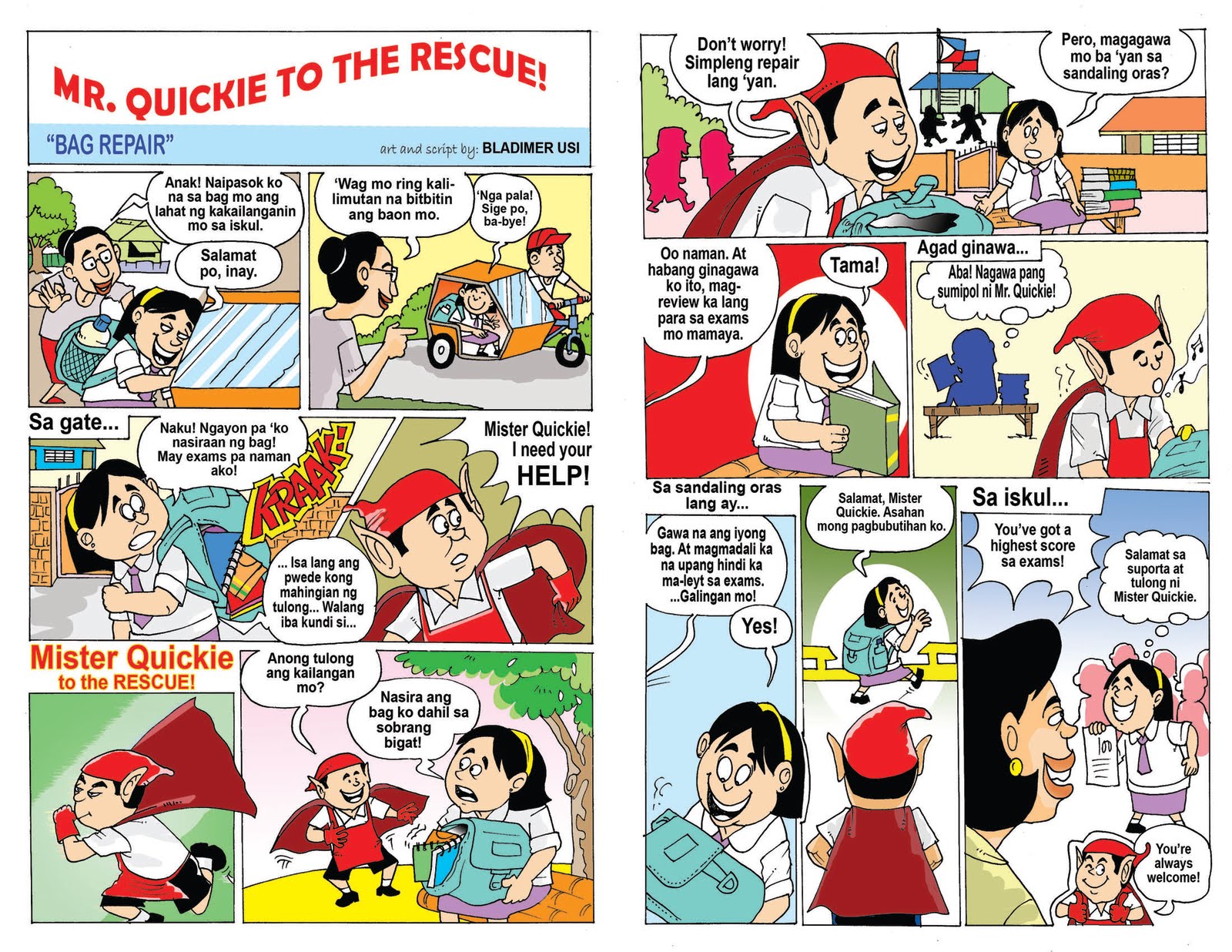 my cartoons and comicstrip: mister quickie komiks story 2 ni bladimer usi