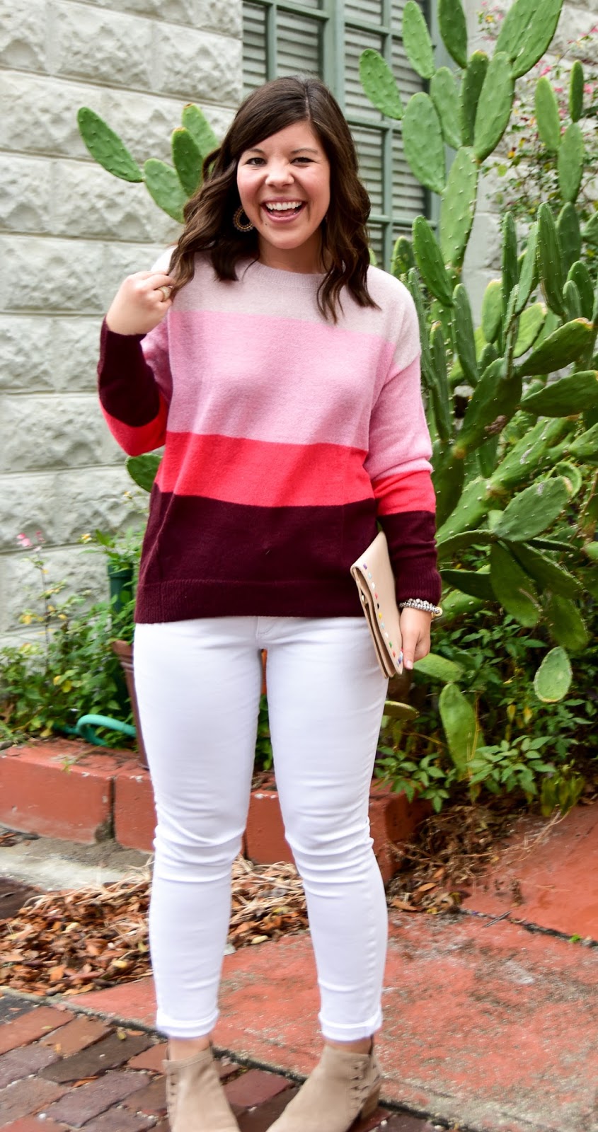 A Perfectly Pink Striped Sweater - Girl Meets Bow