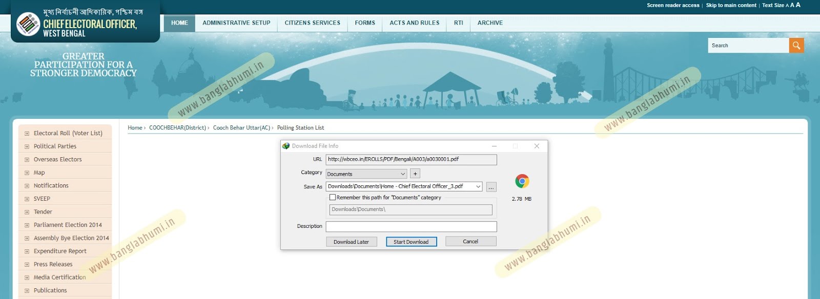 West Bengal Voter List 2018-2019 Download in PDF - West Bengal Election 2019 West Bengal Voter List 2018-2019 Download in PDF - West Bengal Election 2019