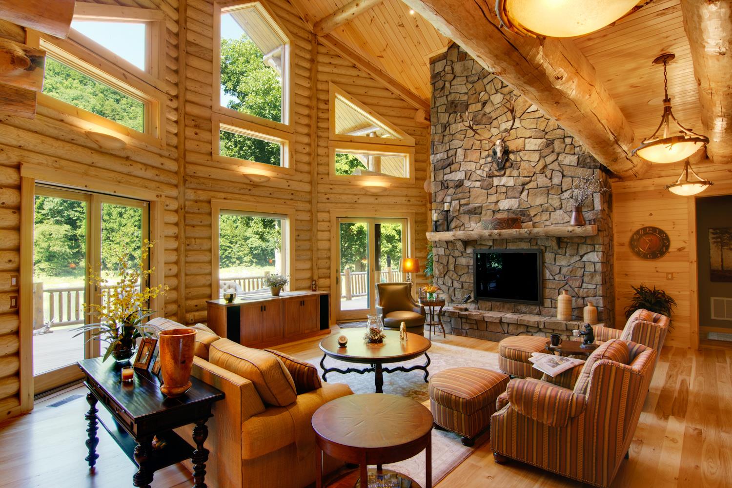 45 ideas de interiores de cabañas de madera
