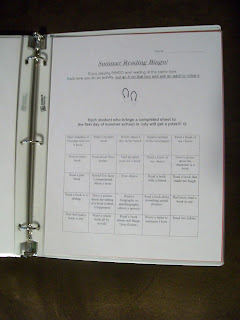 summer reading sheet