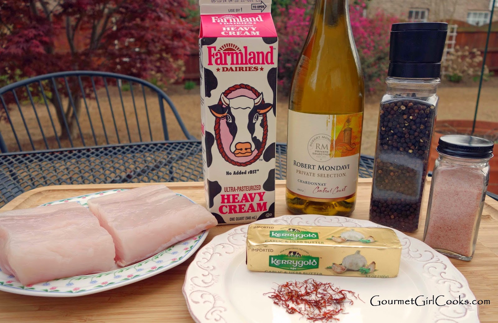 Gourmet Girl Cooks Pan Seared Wild Pacific Halibut with Saffron Cream