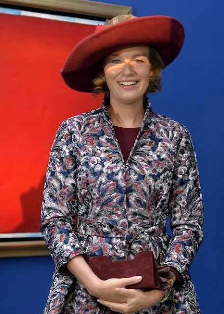 Queen Mathilde of Belgium with Polish President Andrzej Duda and Polish First Lady Agata Kornhauser-Duda 