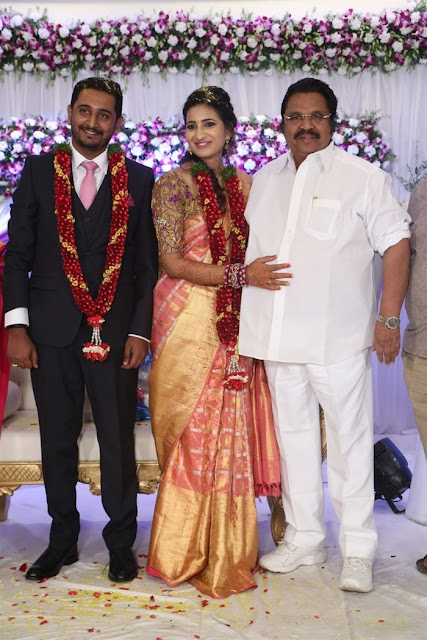 tollywood-movie-producer-padmalaya-sakhamuri-mallikarjuna-rao-daughter-jayalakshmi-vinay-kumar-wedding-reception