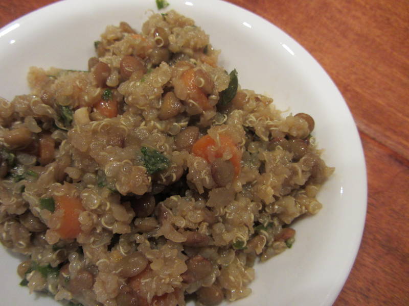 Gluten Free Shortcuts Kitchari (quinoa/lentil/vegie stuff)