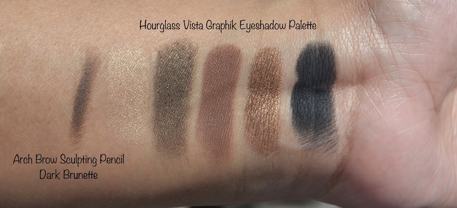 Hourglass Cosmetics Vista Graphik Eyeshadow Palette Swatches