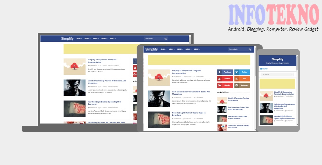 20 Template Blog Ringan Dan Responsive Gratis Carabray Template Blog Responsive Gratis