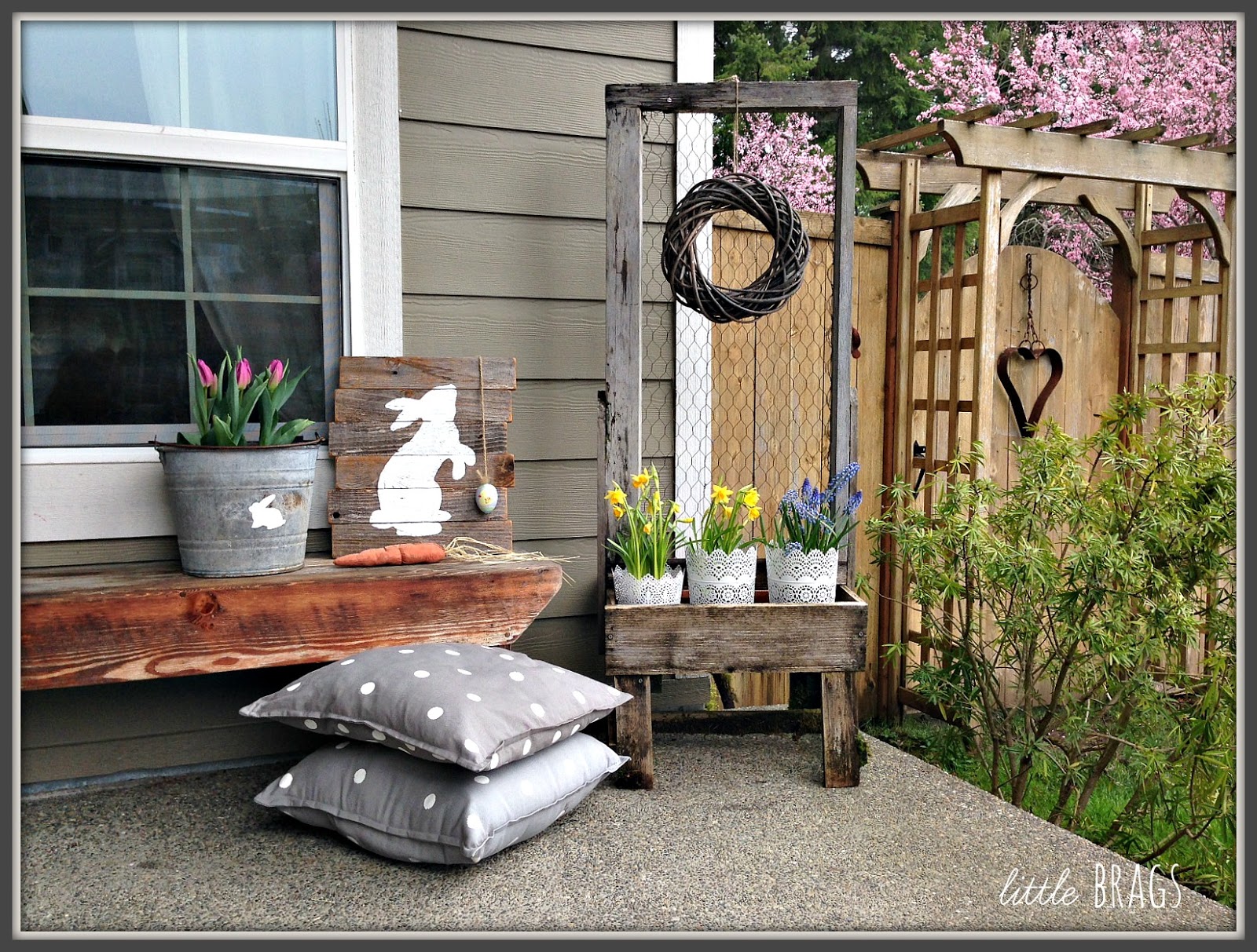 Little Brags Our Easter Porch 2016