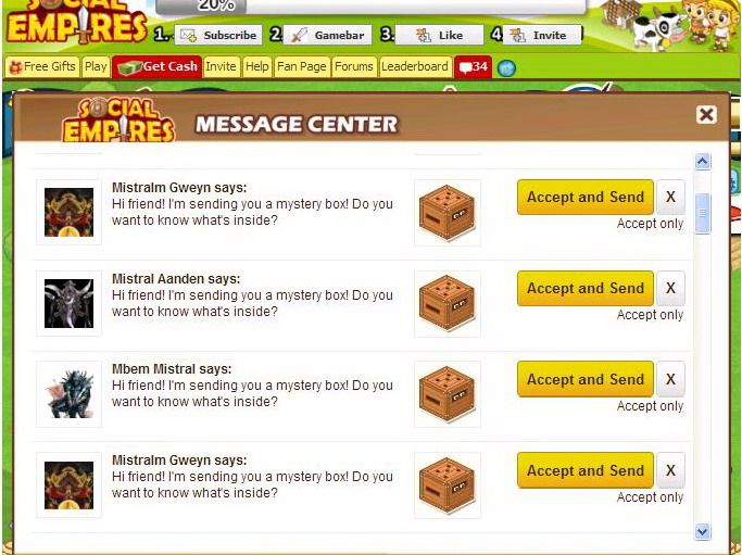 Social Empires.... Facebook game...Cash & FB credit: Social Empires