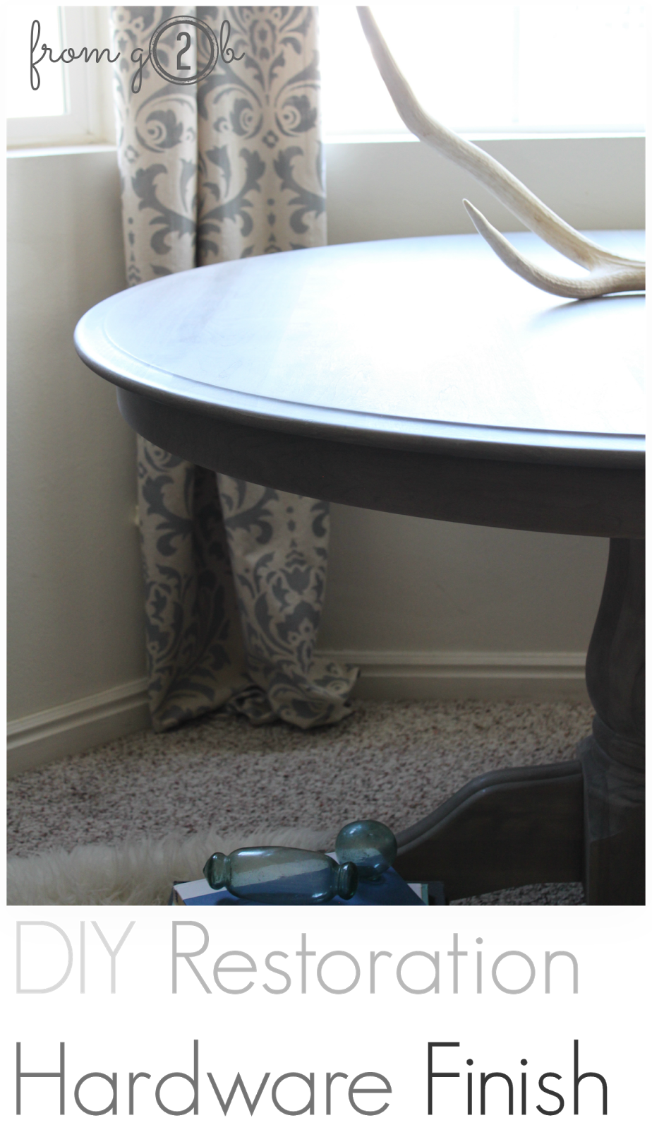 from Gardners 2 Bergers DIY Restoration Hardware Weathered Gray Finish