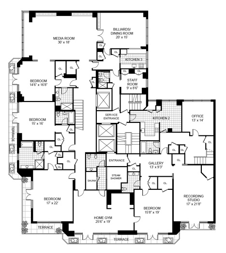 Penthouse Floor Plans
