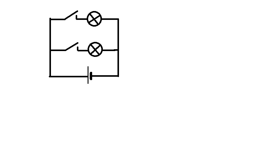Схема цепи электрического фонарика