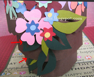 flowerpot pop up card construction