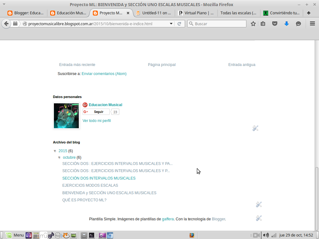 Vanesa Cordantonopulos Curso Completo De Teoría De La Música Educación Musical: octubre 2015