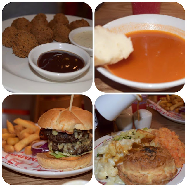 main courses at Brewers fayre