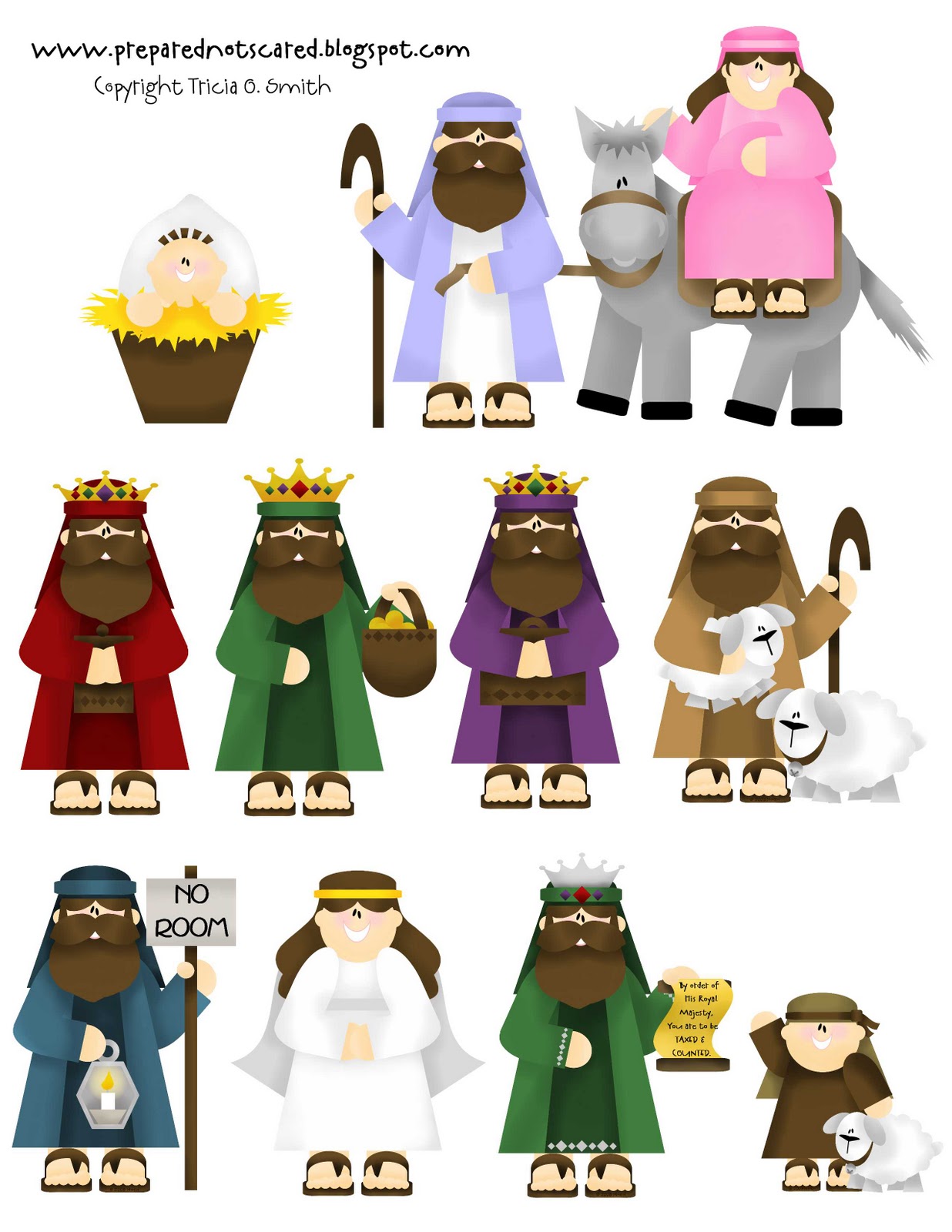Printable Nativity Characters