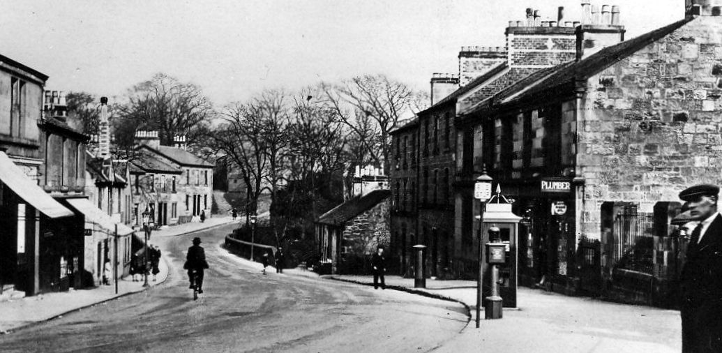 Tour Scotland Old Photograph Main Street Busby Scotland