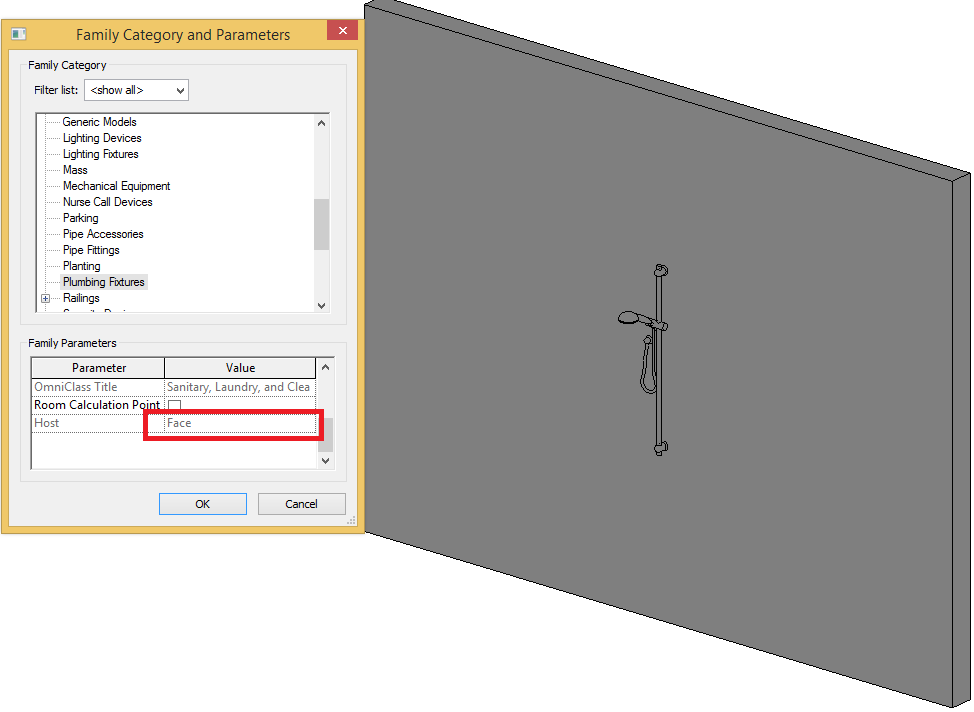 Đổi Host trong Revit Family