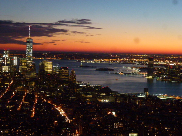 sunset from atop Empire State Building, NYC sunset from atop Empire State Building, NYC