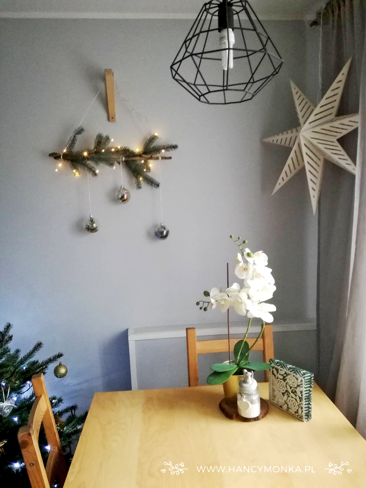 Wiszący świąteczny stroik DIY - hancymonka.pl