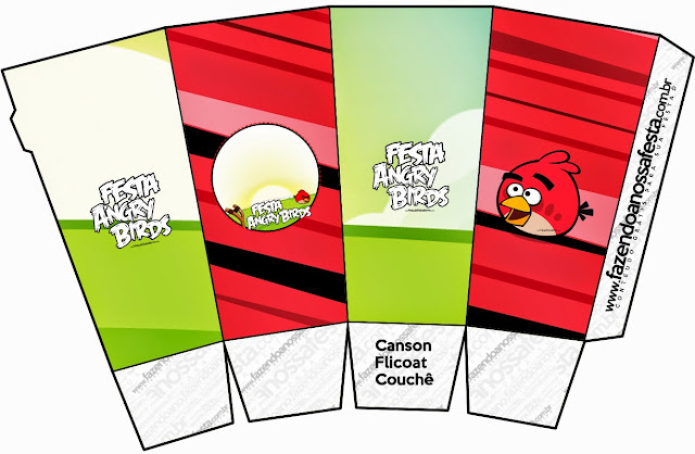 Angry Birds: Cajas para Imprimir Gratis. Cajas para palomitas de maíz = pop corns = poporopos de Angry Birds.