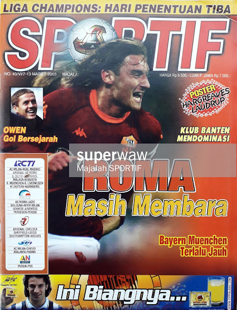FRANCESCO TOTTI OF AS ROMA ON MAGAZINE COVER