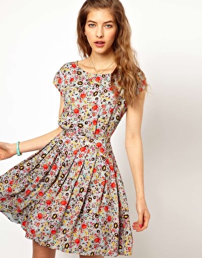 Floral Asos Tea Dress