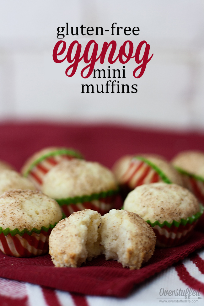 GlutenFree Eggnog Mini Muffins Overstuffed