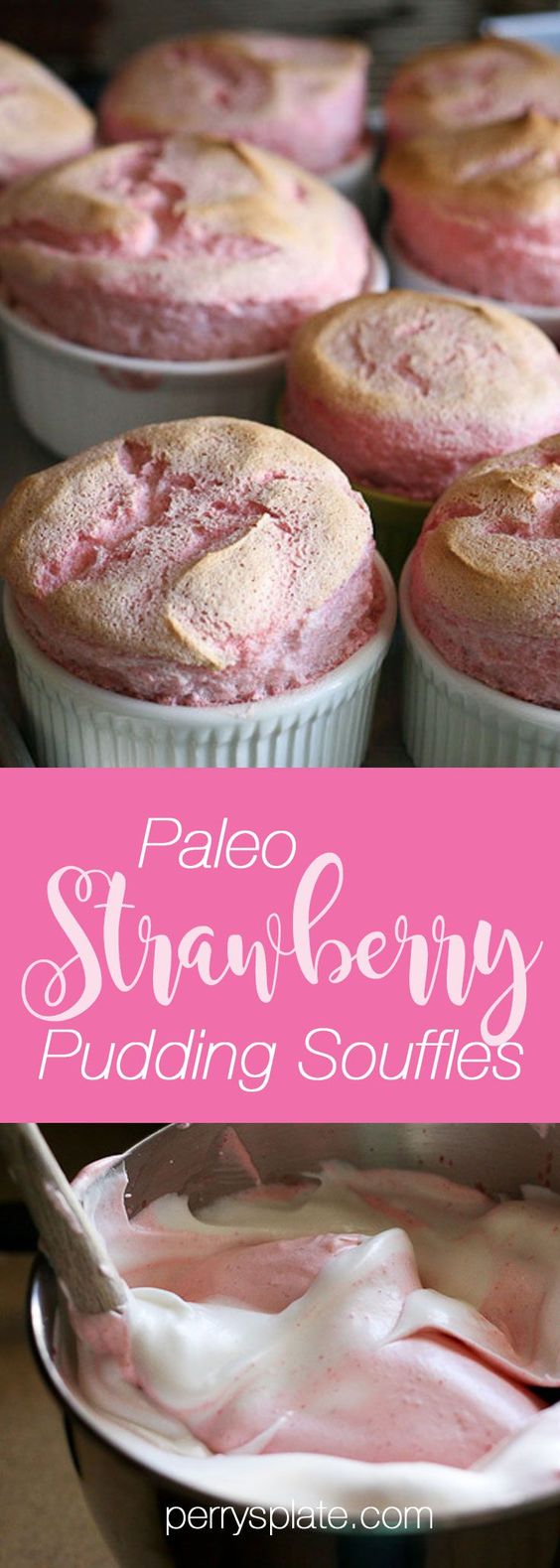 Strawberry Pudding Soufflés (Paleo)