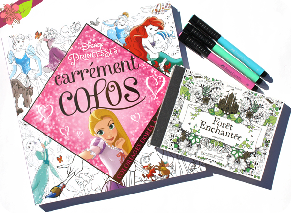 Coloriages : Disney Princesses, carrément colos & Forêt Enchantée - 20 cartes postales