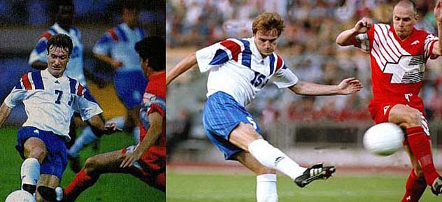 Football teams shirt and kits fan: 1992 Kits France Away vs Swiss