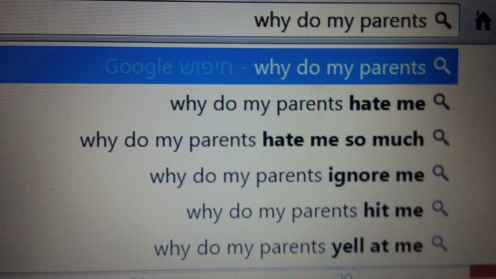 ?why do my parentshate me