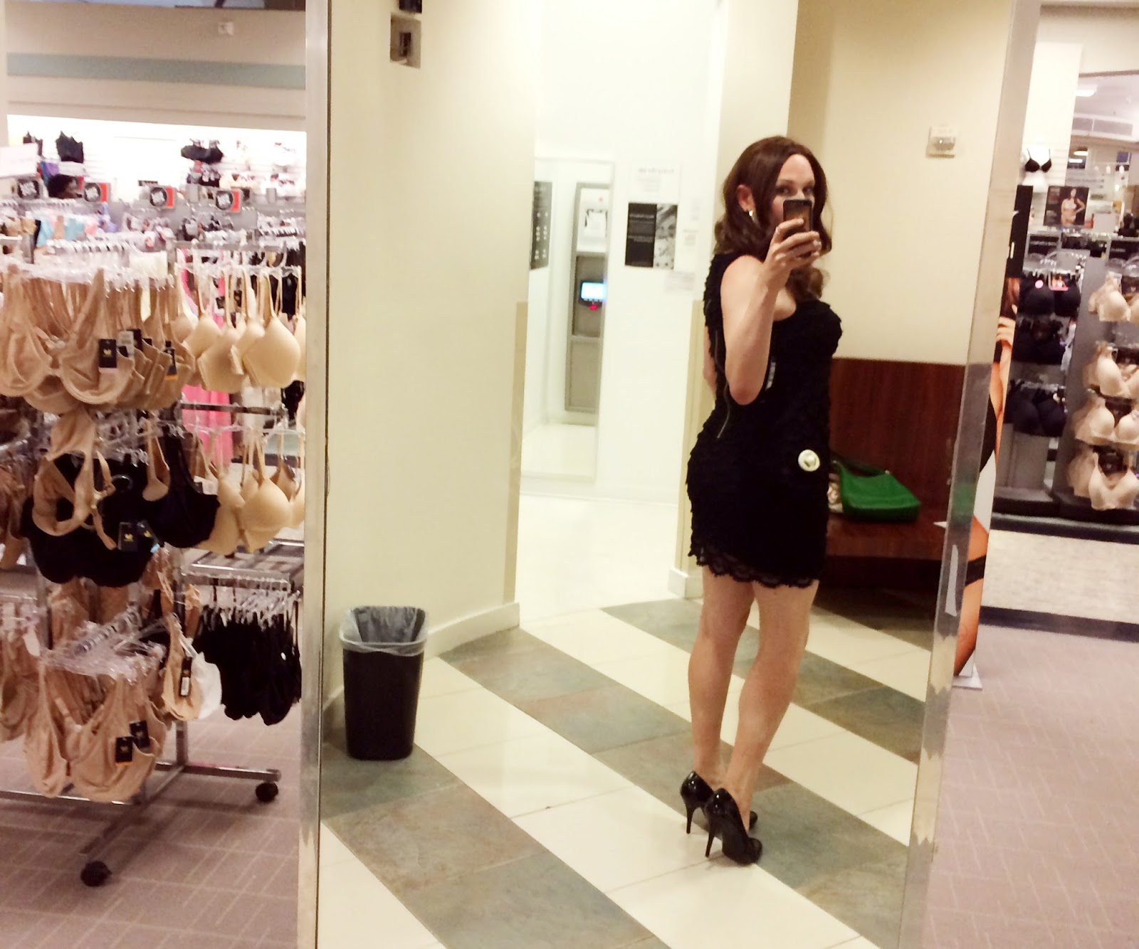 Shopping For Crossdresser Clothing Black Blonde Pussy
